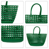 Maxbell Womens Woven Tote Bag Lightweight Summer Beach Handbag for Vacation Shopping Green