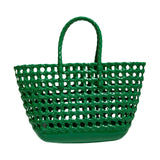 Maxbell Womens Woven Tote Bag Lightweight Summer Beach Handbag for Vacation Shopping Green