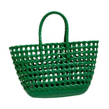 Maxbell Womens Woven Tote Bag Lightweight Summer Beach Handbag for Vacation Shopping Green