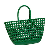 Maxbell Womens Woven Tote Bag Lightweight Summer Beach Handbag for Vacation Shopping Green