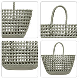 Maxbell Womens Woven Tote Bag Lightweight Summer Beach Handbag for Vacation Shopping Light Green