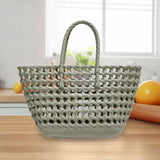 Maxbell Womens Woven Tote Bag Lightweight Summer Beach Handbag for Vacation Shopping Light Green