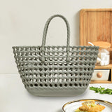 Maxbell Womens Woven Tote Bag Lightweight Summer Beach Handbag for Vacation Shopping Light Green