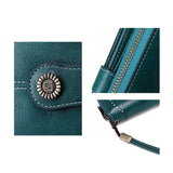 Maxbell Womens Wallet with Zipper Large Card Organizer with Wrist Strap Change Purse