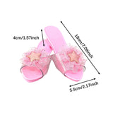 Maxbell Princess Dress up Shoes Dress up Kids Heels for Cosplay Role Playing Costume light pink