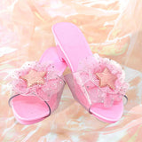 Maxbell Princess Dress up Shoes Dress up Kids Heels for Cosplay Role Playing Costume light pink