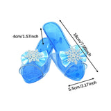Maxbell Princess Dress up Shoes Dress up Kids Heels for Cosplay Role Playing Costume blue