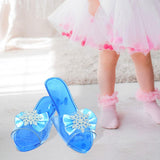 Maxbell Princess Dress up Shoes Dress up Kids Heels for Cosplay Role Playing Costume blue