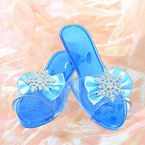 Maxbell Princess Dress up Shoes Dress up Kids Heels for Cosplay Role Playing Costume blue