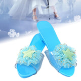 Maxbell Princess Dress up Shoes Dress up Kids Heels for Cosplay Role Playing Costume light blue