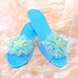 Maxbell Princess Dress up Shoes Dress up Kids Heels for Cosplay Role Playing Costume light blue