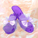 Maxbell Princess Dress up Shoes Dress up Kids Heels for Cosplay Role Playing Costume purple