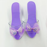 Maxbell Princess Dress up Shoes Dress up Kids Heels for Cosplay Role Playing Costume light purple
