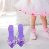 Maxbell Princess Dress up Shoes Dress up Kids Heels for Cosplay Role Playing Costume light purple
