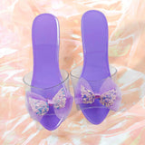 Maxbell Princess Dress up Shoes Dress up Kids Heels for Cosplay Role Playing Costume light purple