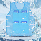 Maxbell Summer Cooling Vest for High Temperature Work Environment Fishing Warehouses Blue