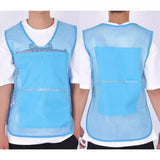 Maxbell Summer Cooling Vest for High Temperature Work Environment Fishing Warehouses Blue