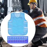 Maxbell Summer Cooling Vest for High Temperature Work Environment Fishing Warehouses Blue