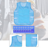 Maxbell Summer Cooling Vest for High Temperature Work Environment Fishing Warehouses Blue