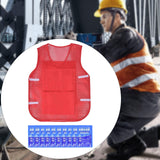 Maxbell Summer Cooling Vest for High Temperature Work Environment Fishing Warehouses Red