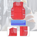Maxbell Summer Cooling Vest for High Temperature Work Environment Fishing Warehouses Red