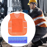 Maxbell Summer Cooling Vest for High Temperature Work Environment Fishing Warehouses Orange