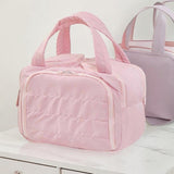 Maxbell Travel Makeup Bag Large Capacity Handbag Cosmetic Pouch for Home Wife Sister Pink