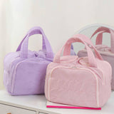 Maxbell Travel Makeup Bag Large Capacity Handbag Cosmetic Pouch for Home Wife Sister Pink