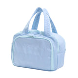 Maxbell Travel Makeup Bag Large Capacity Handbag Cosmetic Pouch for Home Wife Sister Blue
