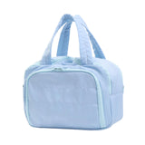 Maxbell Travel Makeup Bag Large Capacity Handbag Cosmetic Pouch for Home Wife Sister Blue