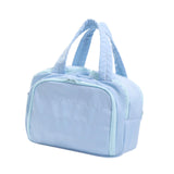 Maxbell Travel Makeup Bag Large Capacity Handbag Cosmetic Pouch for Home Wife Sister Blue