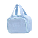Maxbell Travel Makeup Bag Large Capacity Handbag Cosmetic Pouch for Home Wife Sister Blue