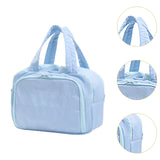 Maxbell Travel Makeup Bag Large Capacity Handbag Cosmetic Pouch for Home Wife Sister Blue