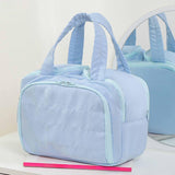 Maxbell Travel Makeup Bag Large Capacity Handbag Cosmetic Pouch for Home Wife Sister Blue