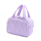 Maxbell Travel Makeup Bag Large Capacity Handbag Cosmetic Pouch for Home Wife Sister Purple