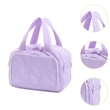 Maxbell Travel Makeup Bag Large Capacity Handbag Cosmetic Pouch for Home Wife Sister Purple
