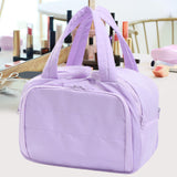 Maxbell Travel Makeup Bag Large Capacity Handbag Cosmetic Pouch for Home Wife Sister Purple