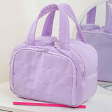 Maxbell Travel Makeup Bag Large Capacity Handbag Cosmetic Pouch for Home Wife Sister Purple