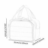 Maxbell Travel Makeup Bag Large Capacity Handbag Cosmetic Pouch for Home Wife Sister Purple