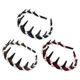 Maxbell Headband Classic 90S with Teeth Comb Beauty Hairband for Girls Gifts Black