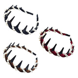 Maxbell Headband Classic 90S with Teeth Comb Beauty Hairband for Girls Gifts Black