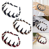 Maxbell Headband Classic 90S with Teeth Comb Beauty Hairband for Girls Gifts Black
