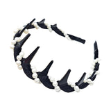 Maxbell Headband Classic 90S with Teeth Comb Beauty Hairband for Girls Gifts Black