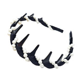Maxbell Headband Classic 90S with Teeth Comb Beauty Hairband for Girls Gifts Black