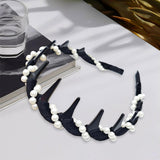 Maxbell Headband Classic 90S with Teeth Comb Beauty Hairband for Girls Gifts Black