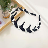 Maxbell Headband Classic 90S with Teeth Comb Beauty Hairband for Girls Gifts Black