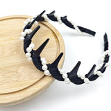 Maxbell Headband Classic 90S with Teeth Comb Beauty Hairband for Girls Gifts Black