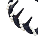 Maxbell Headband Classic 90S with Teeth Comb Beauty Hairband for Girls Gifts Black