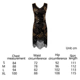 Maxbell Women Sequin Dress V Neck Embellished for Stage Performance