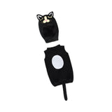 Maxbell Halloween Cat Costume Outfit with Headgear for Festival Age 2-13 Years Party 59cm length